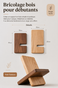 Femme utilisant des outils de bricolage pour travailler le bois dans un atelier