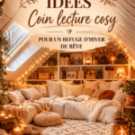 Un coin lecture cosy avec un fauteuil confortable et un éclairage doux