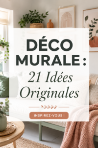 Un salon décoré avec des idées murales originales et chaleureuses.