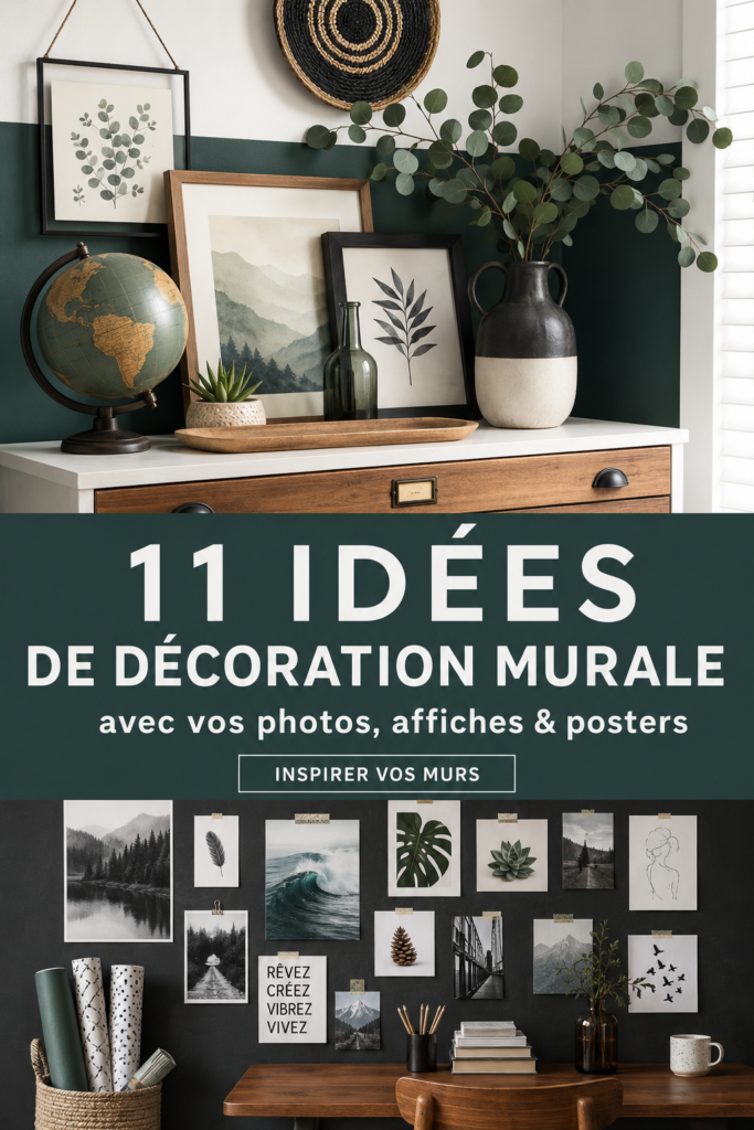 Idées créatives de décoration murale avec photos et affiches