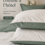 Un lit bien fait avec des draps blancs d'hôtels de luxe, créant une ambiance accueillante.