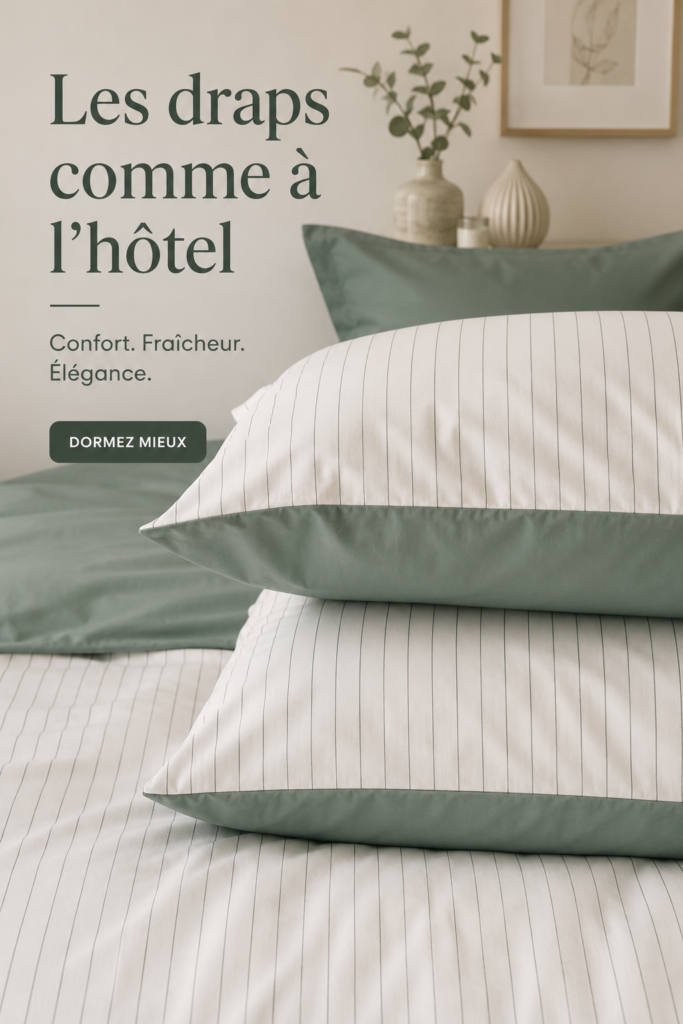 Un lit bien fait avec des draps blancs d'hôtels de luxe, créant une ambiance accueillante.