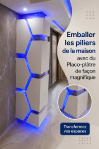 Colonne de maison emballée en Placo-plâtre avec une finition esthétique