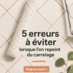 Avant et après la peinture d'un carrelage dans une cuisine moderne