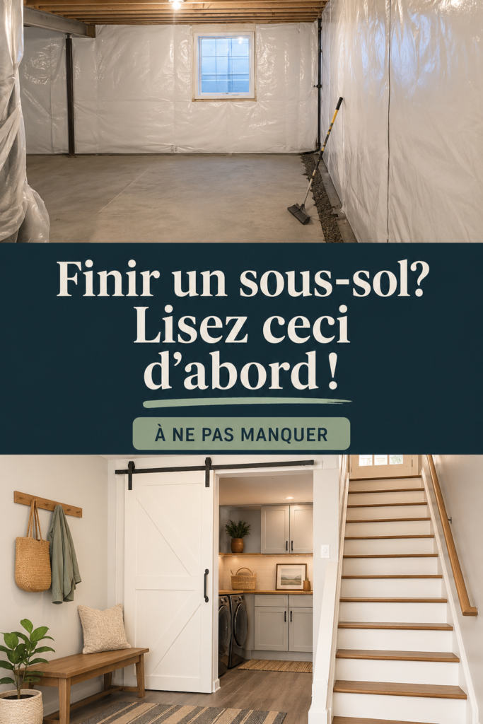 Aménagement d'un sous-sol avec un espace confortable et bien éclairé