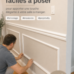 Salle à manger avec lambris DIY ajoutant une touche d'élégance