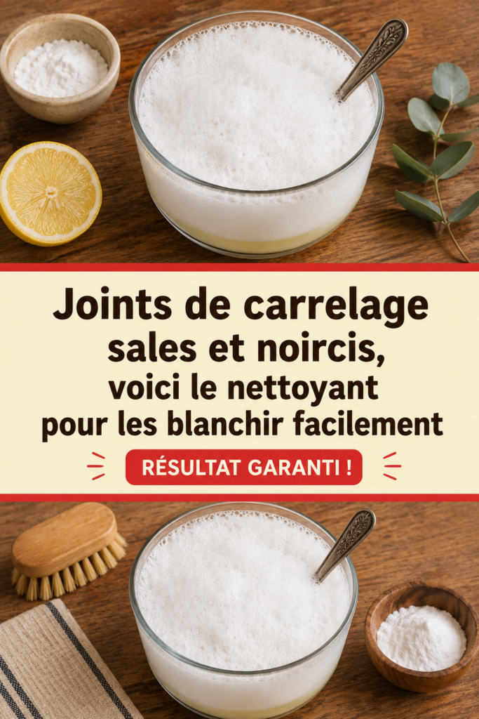 Un carrelage avec des joints propres et blancs après nettoyage