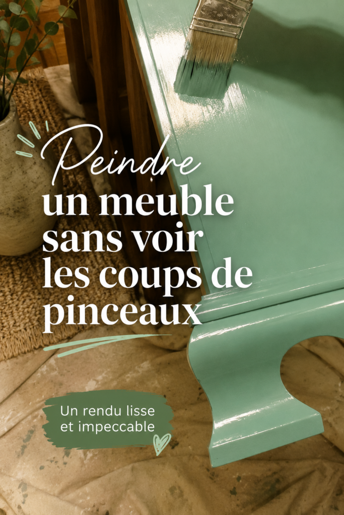 Un meuble avant et après peinture sans traces visibles