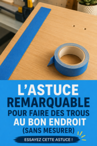 Perçage sans mesurer - un outil en action