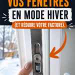 Fenêtres en bois isolées avec des rideaux thermiques pour l'hiver