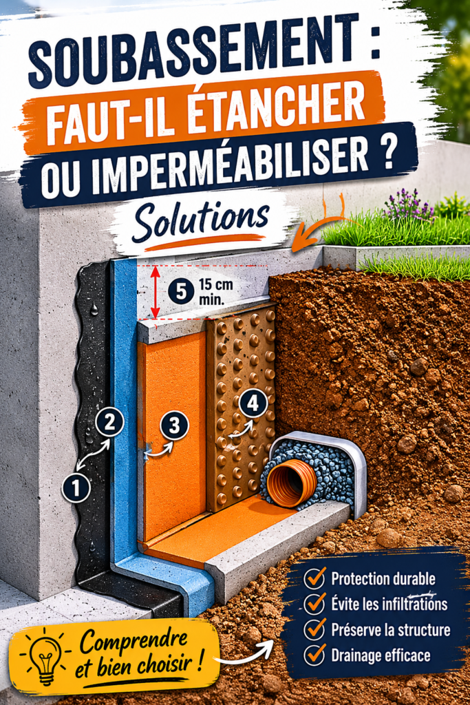Soubassement étanche, protection contre l'humidité
