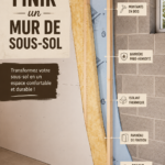 Mur de sous-sol récemment fini avec une touche décorative