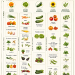 Un potager bien agencé avec des rangées de légumes variés.