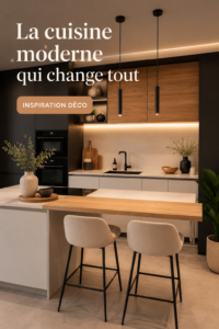 Cuisine moderne avec un aménagement pratique et élégant