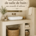 un meuble de salle de bain élégant en bois fabriqué avec soin