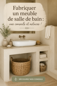 un meuble de salle de bain élégant en bois fabriqué avec soin