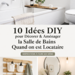 Salle de bains décorée avec des solutions DIY adaptées pour locataires