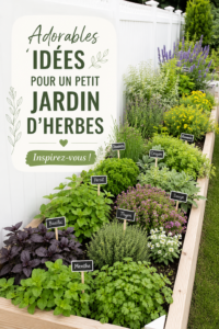 Jardin d'herbes aromatiques dans un coin de cuisine, avec basilic et persil.