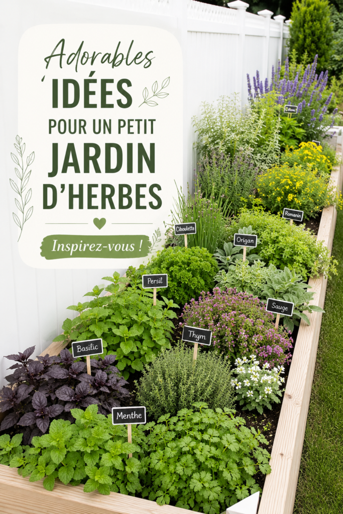 Jardin d'herbes aromatiques dans un coin de cuisine, avec basilic et persil.