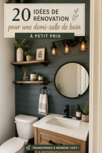 Idées de rénovation pour une salle d'eau moderne et élégante à petit prix