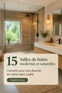 Salle de bain moderne avec une douche en verre élégante