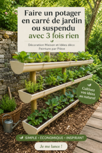 Un potager en carré bien aménagé avec des légumes variés