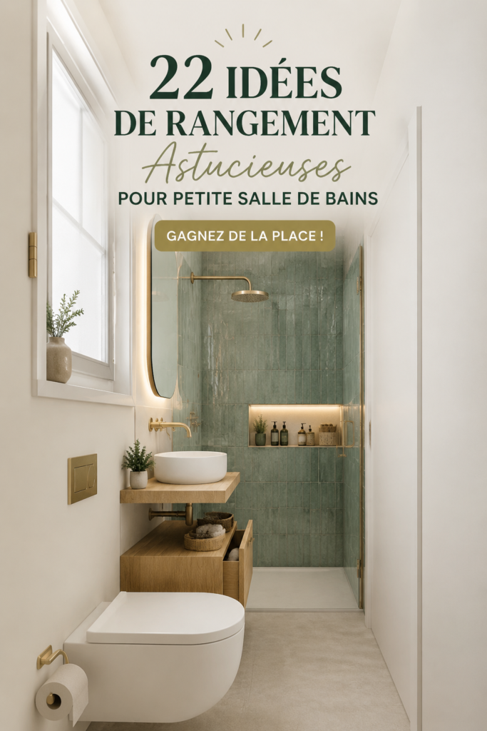 Salle de bain moderne avec des rangements intelligents et esthétiques