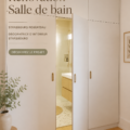Salle de bain rénovée avec des finitions modernes et chaleureuses