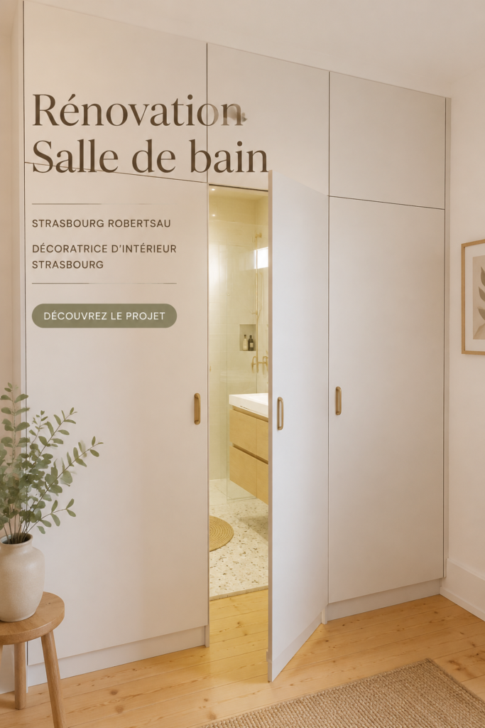 Salle de bain rénovée avec des finitions modernes et chaleureuses