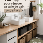 Salle de bain rénovée avec des matériaux économiques et modernes