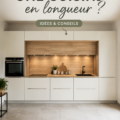 Cuisine moderne en longueur avec un aménagement fonctionnel