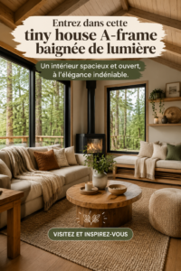 Chalet moderne A-frame avec un intérieur spacieux et lumineux