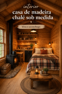 Intérieur chaleureux d'un chalet en bois sur mesure, décoré avec goût et harmonie.