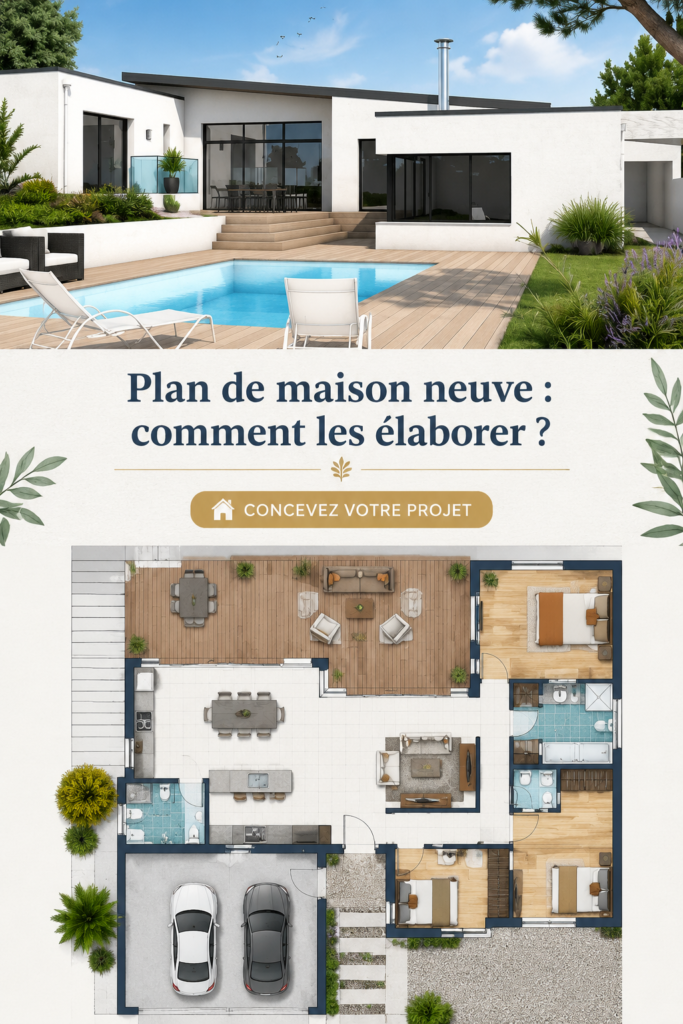 Plan de maison moderne avec des espaces bien conçus.