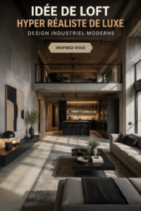 Un loft moderne et élégant avec des lignes épurées et une décoration chaleureuse.