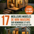 Une jolie maison mobile personnalisée sur un terrain verdoyant, idéale pour un mode de vie minimaliste.