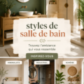 Salle de bain moderne avec baignoire élégante et décoration tendance